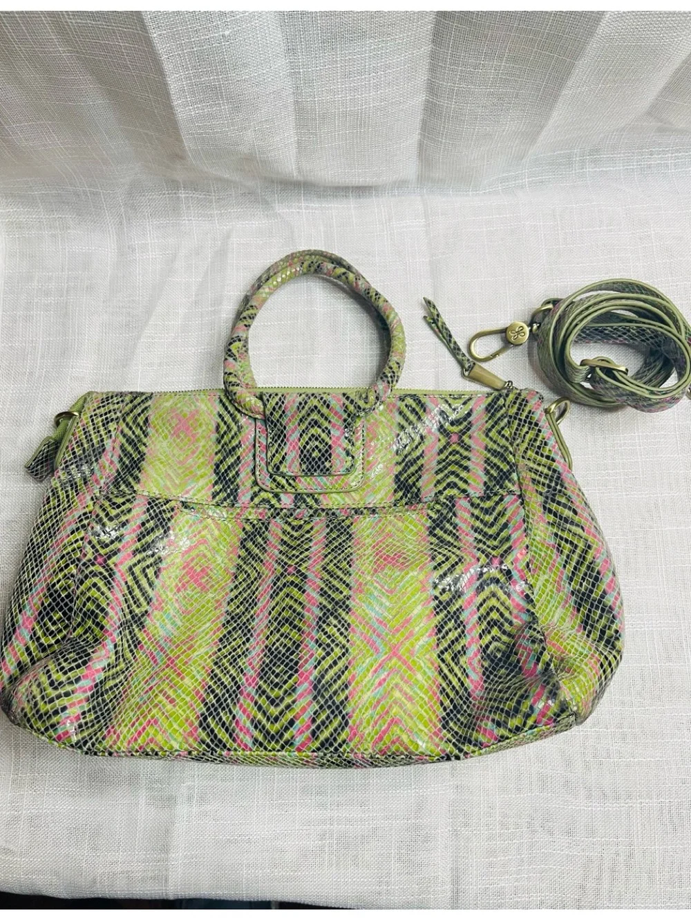 Hobo International Sheila snakeskin effect  print Bag with Crossbody Strap